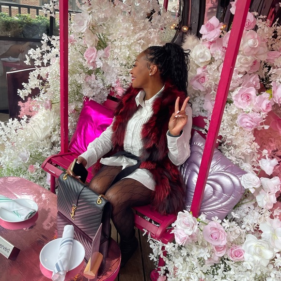 White button down dress with heart on chest - Picture 6 of 7